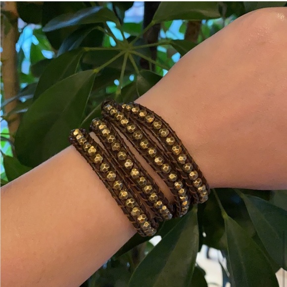 Premier Designs It’s a Wrap Brown & Gold Wrap Bracelet - Picture 6 of 6